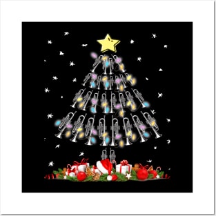 Cute Trumpet Christmas Tree gift decor Xmas Posters and Art